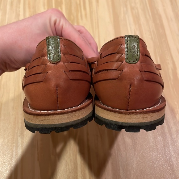 Sols Ana Genuine Leather Classic Mexican Huarache Sandal Flats Brown Size 9 - Picture 8 of 13